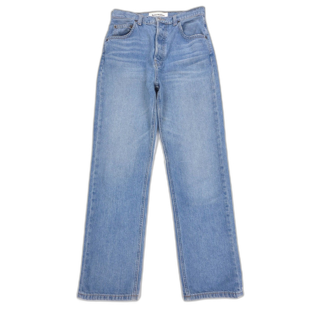 REFORMATION Cynthia High Waist Relaxed Jeanss Aegean 90s Y2k Minimal Clean Girl